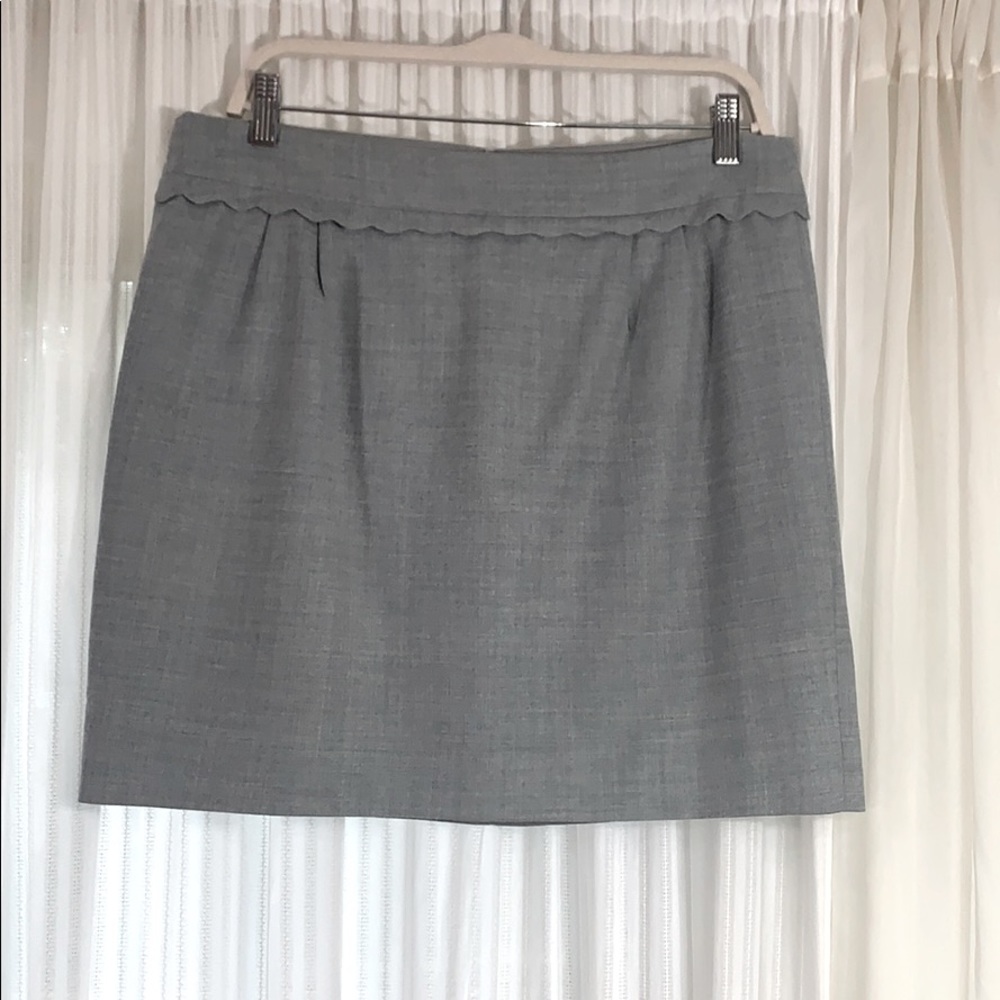 EUC J. Crew Grey Wool Skirt